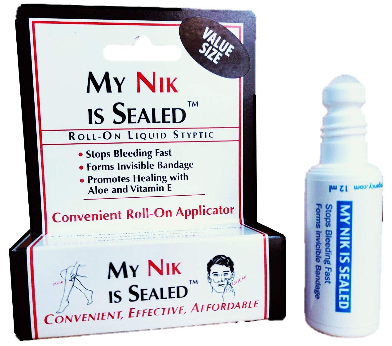 My Nik is Sealed Styptic ~ First Aid in a Tube -5ml & NEW 12ml VALUE SIZE